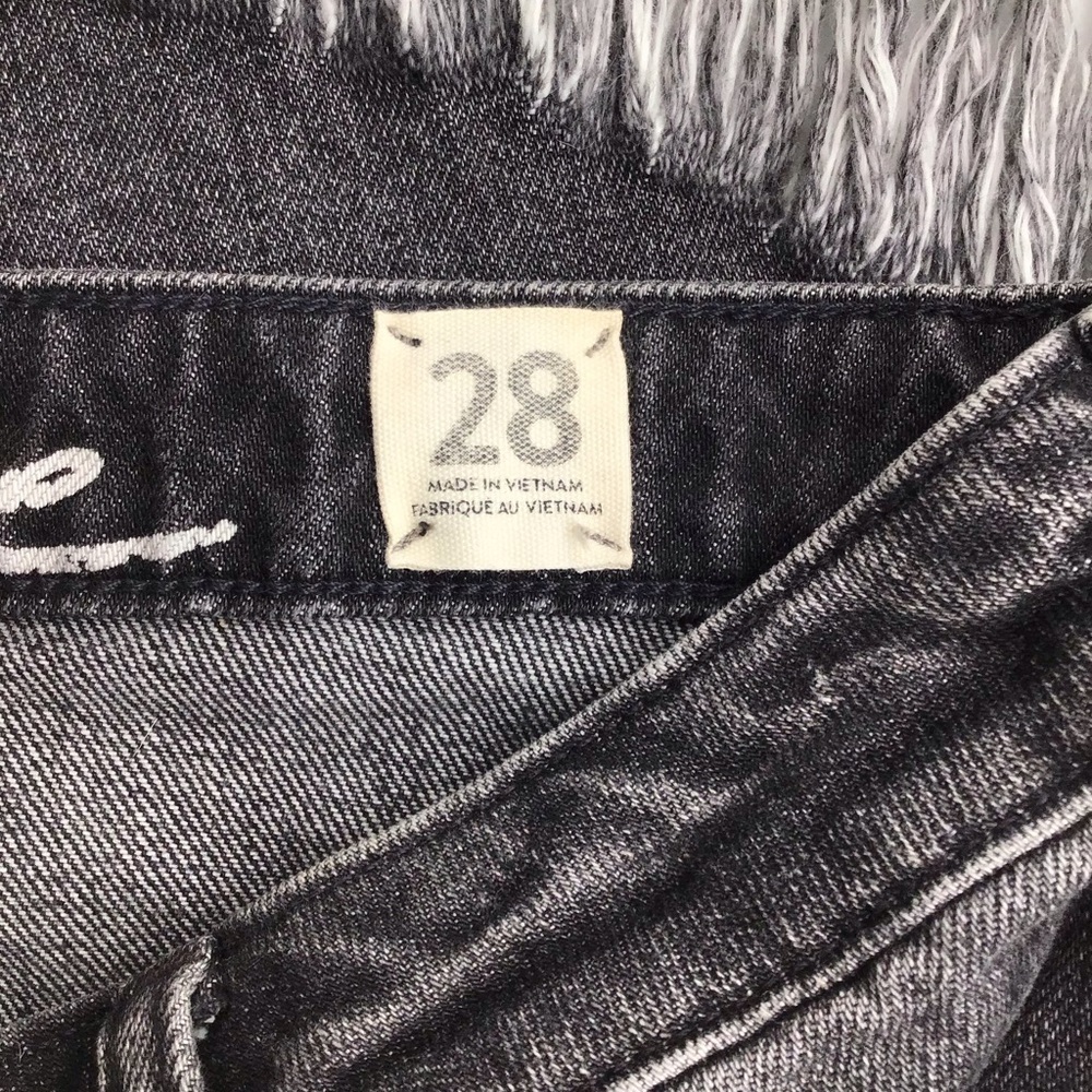 Free People Maverick Charcoal Asymmetrical Denim Skirt - Picture 7 of 9